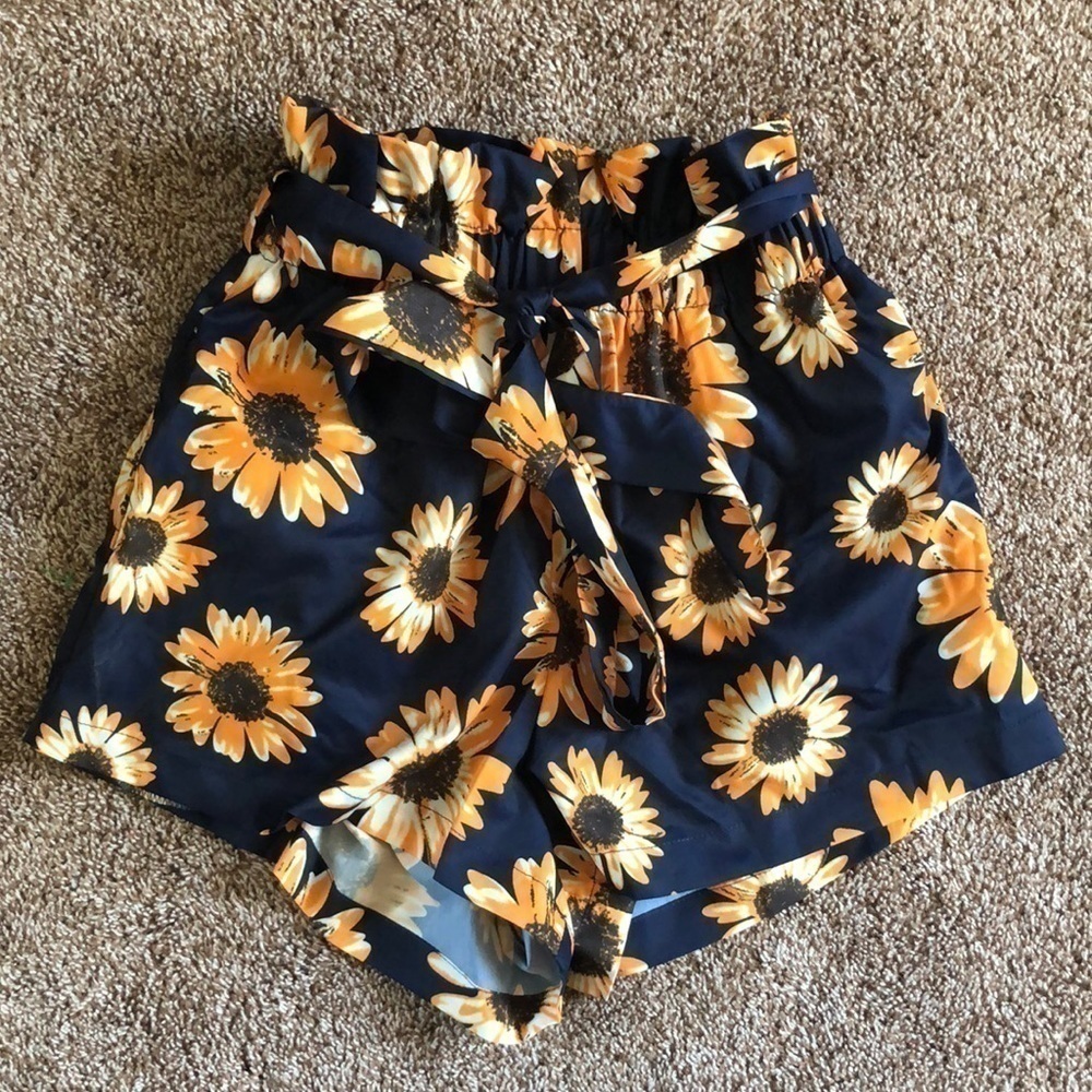 Shein Sunflower Shorts Size XS